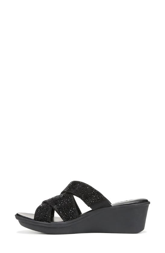 Shop Naturalizer Rowena Platform Wedge Slide Sandal In Black Fabric