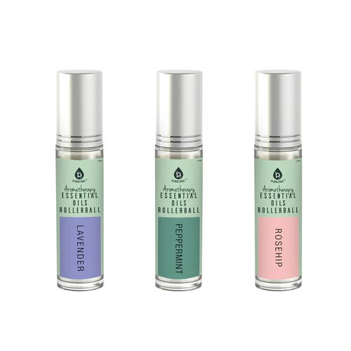 Pursonic Aromatherapy Essential Oil Rollerballs In White