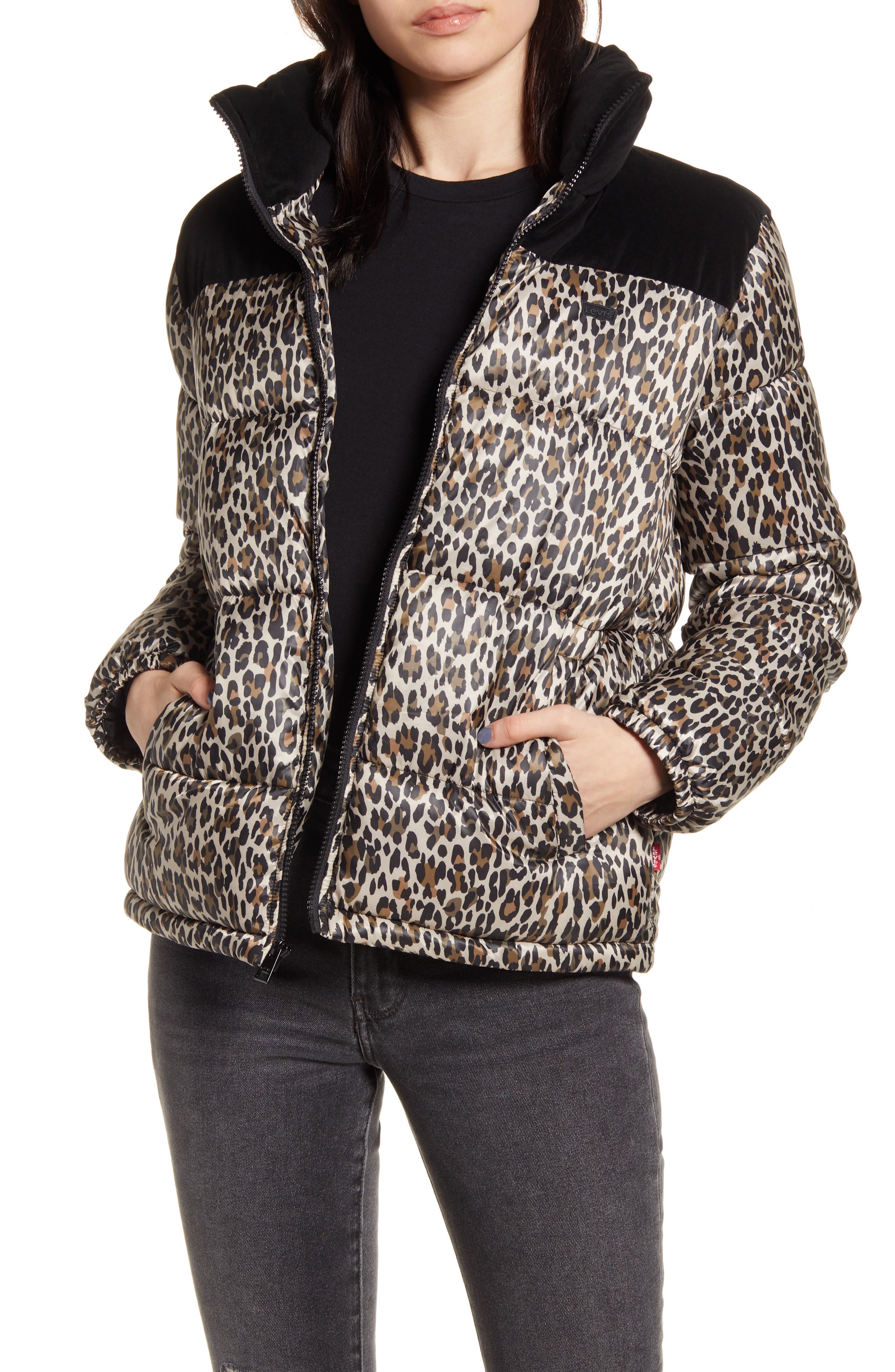 leopard print levis jacket