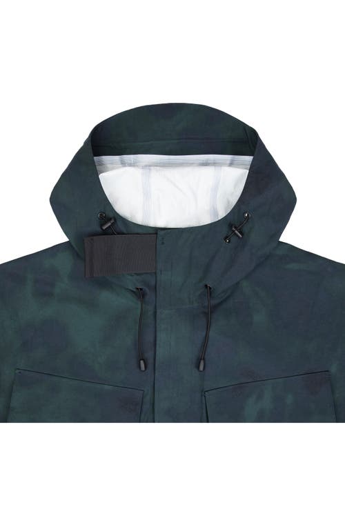 Shop Boiler Room Tie Dye Water Repellent Hooded Jacket In Green Dye