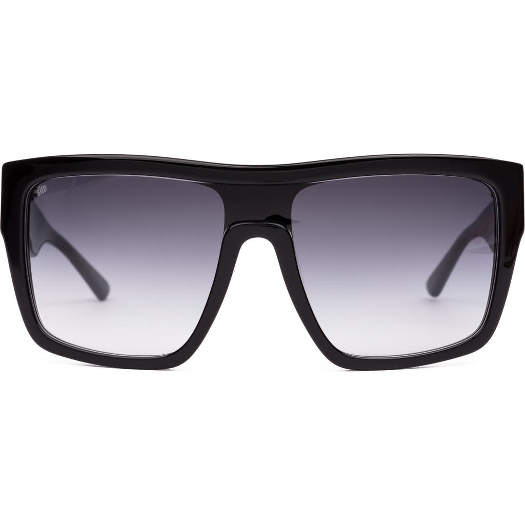 Sito Shades Onyx 132mm Gradient Standard Square Sunglasses In Black
