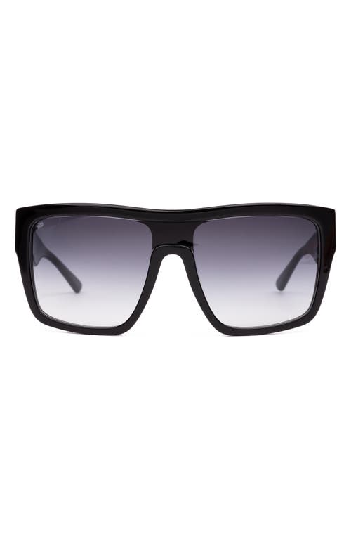 Shop Sito Shades Onyx 132mm Gradient Standard Square Sunglasses In Black Grey/shadow Gradient