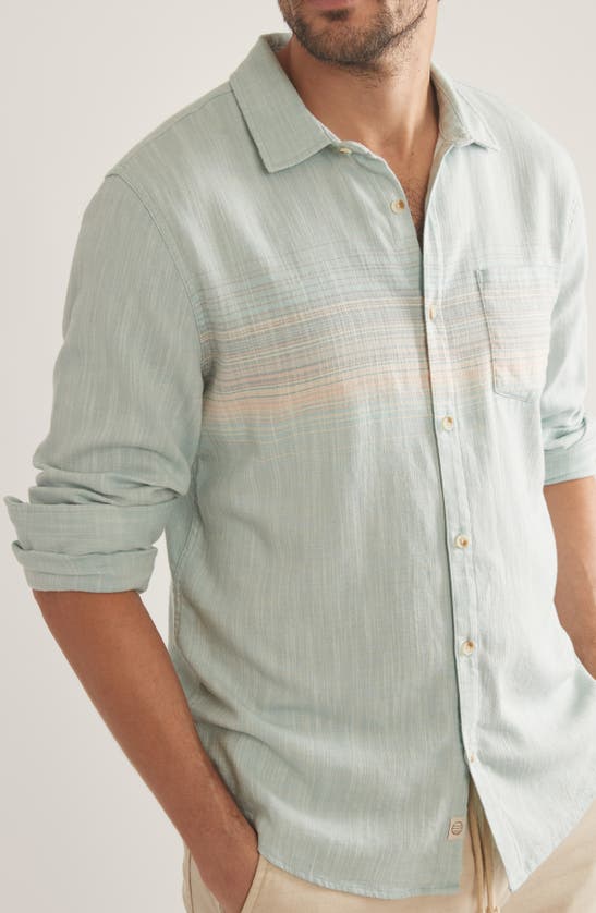 Shop Marine Layer Stripe Button-up Shirt In Blue/ Pink Stripe