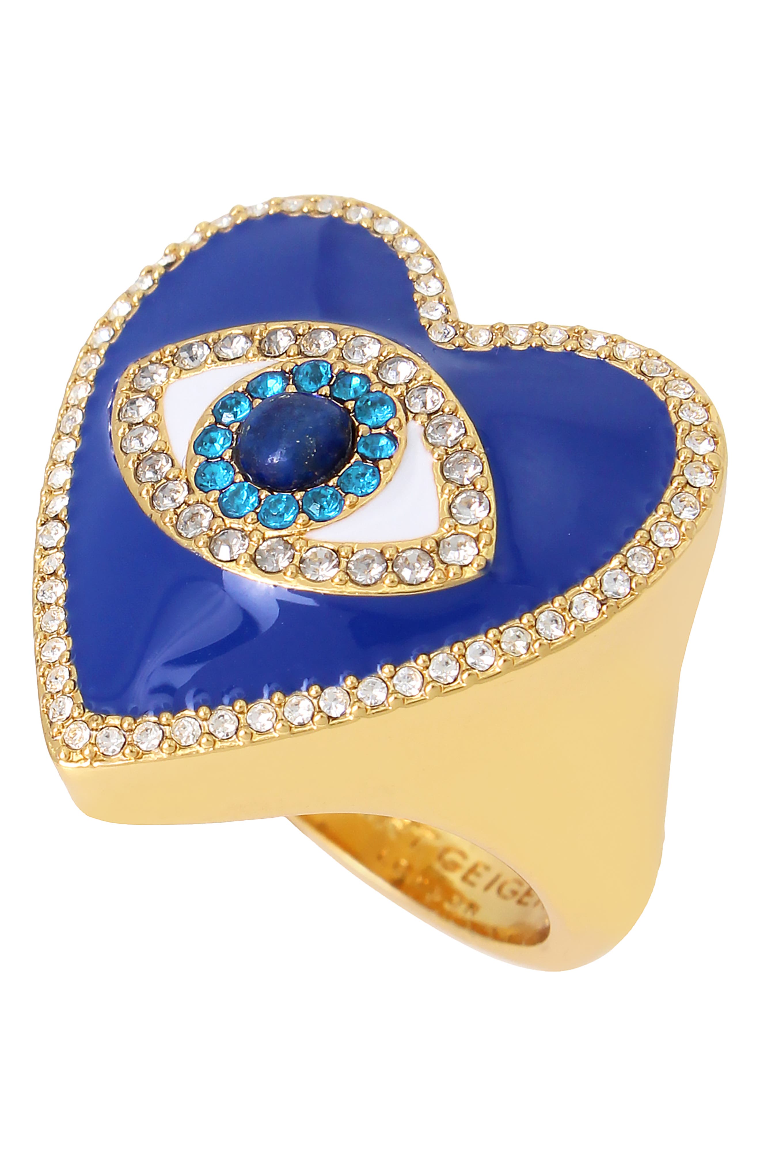 evil eye heart ring