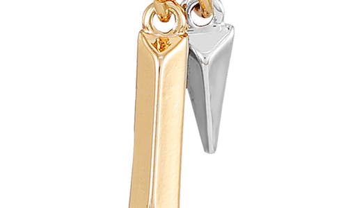 Vince Camuto Two-tone Charm Pendant Necklace In Gold Tone