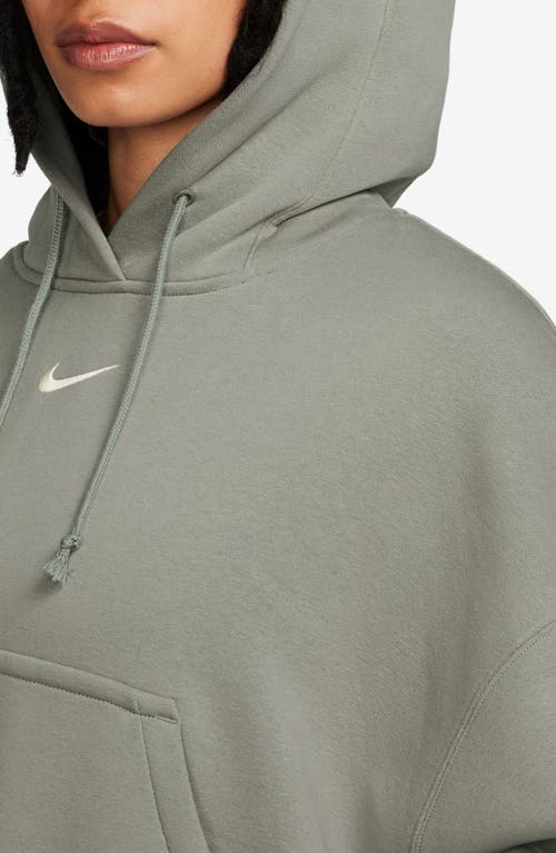 Shop Nike Sportswear Phoenix Fleece Pullover Hoodie In Light Army/sail