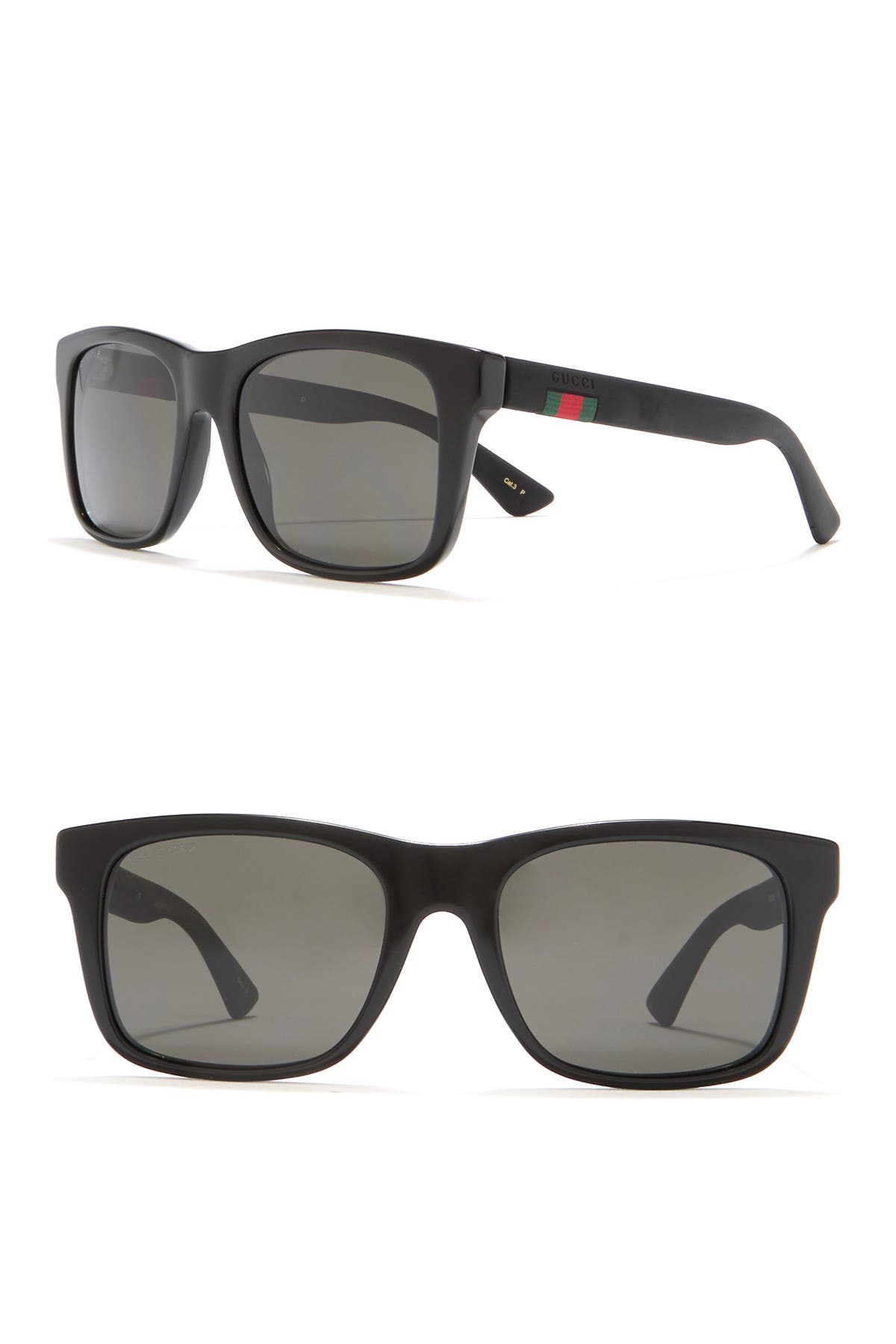 gucci 55mm square sunglasses