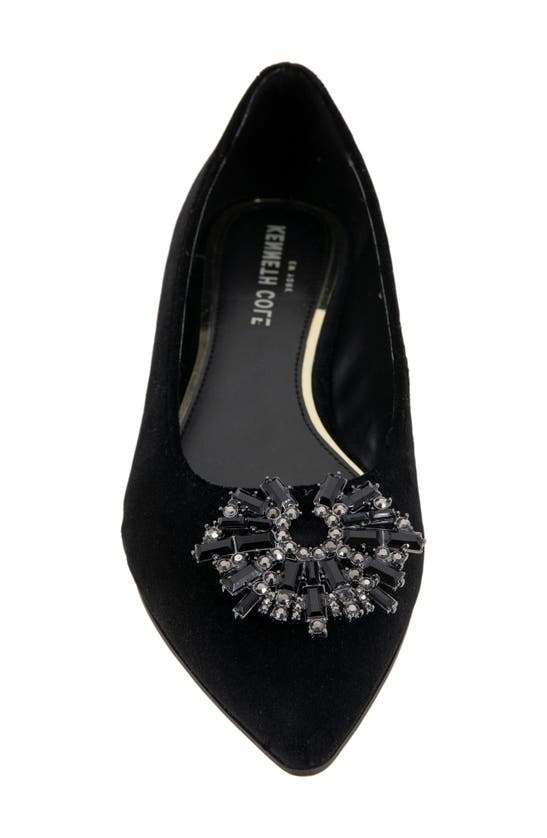 Kenneth Cole New York Gaya Starburst Pointed Toe Flat In Black