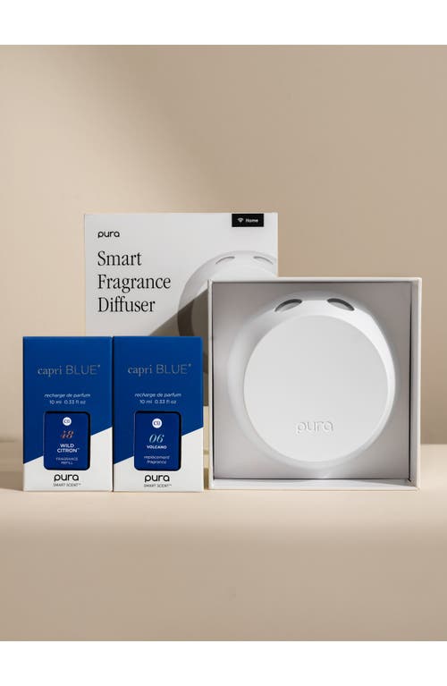 Pura X Capri Blue 4 Smart Fragrance Diffuser Set In White Multi