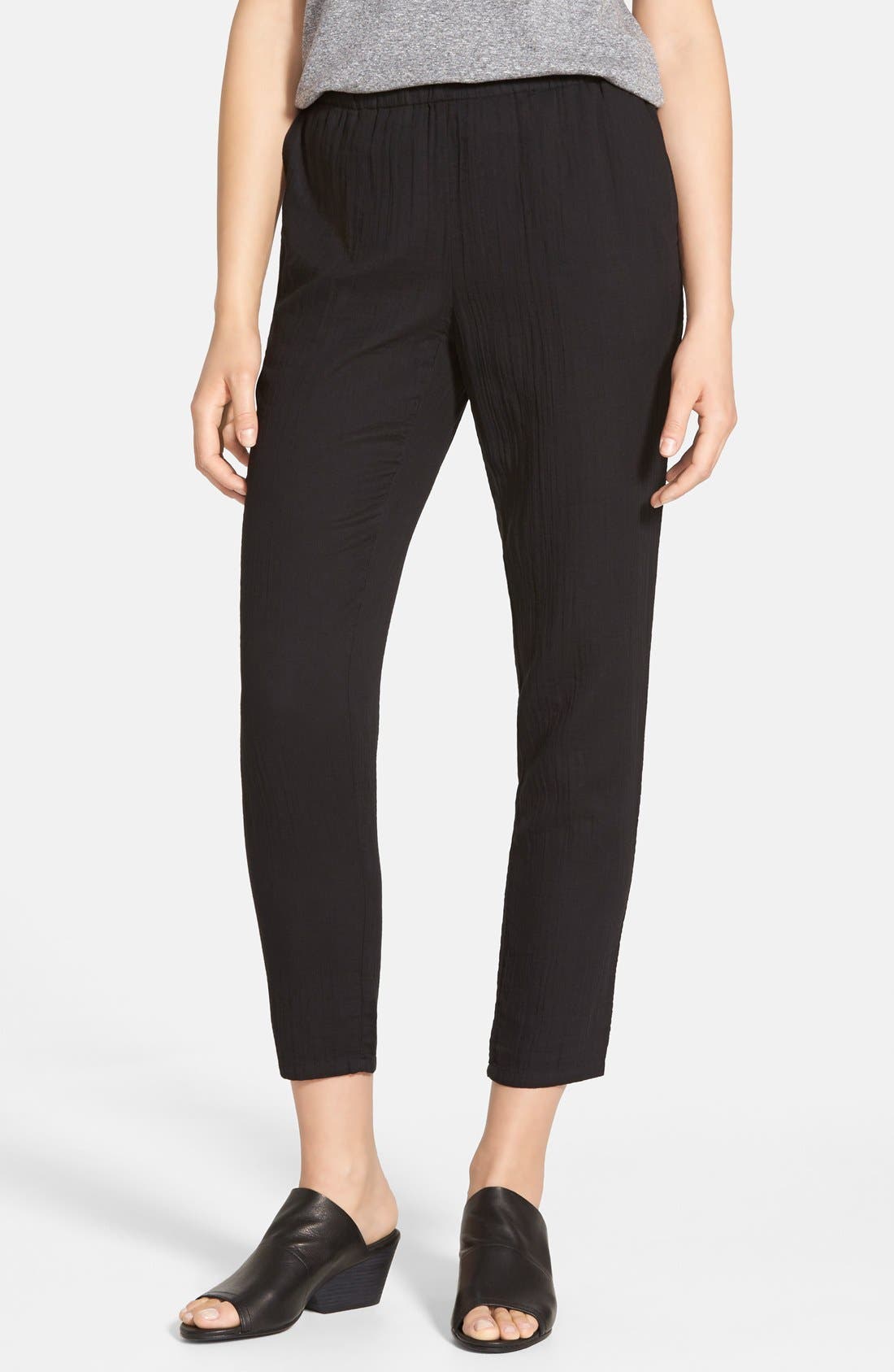 Eileen Fisher Tapered Organic Cotton Ankle Pants (Regular & Petite