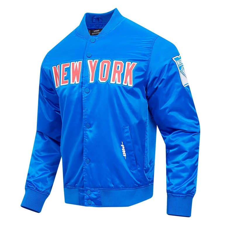 Shop Pro Standard Blue New York Rangers Classic Satin Full-snap Jacket