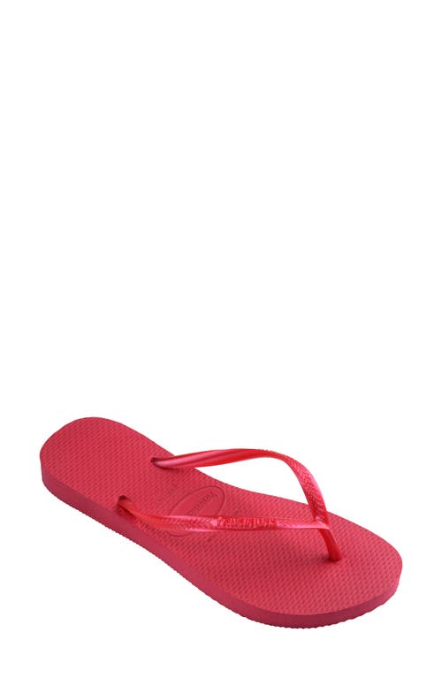 Havaianas Slim Flip Flop In Pink Fever