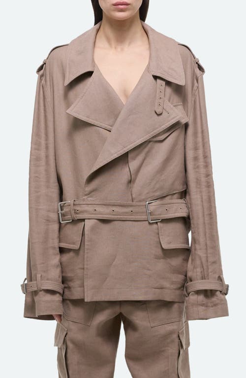 HELMUT LANG HELMUT LANG CR RIDER ARCH BELTED TRENCH JACKET