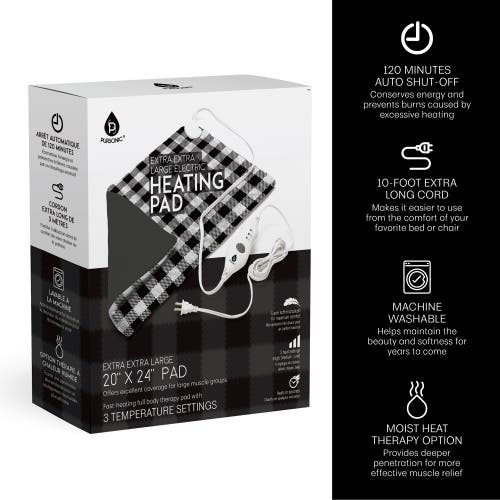 Pursonic Extra Extra Large Electric Heating Pad In Checkers Pattern