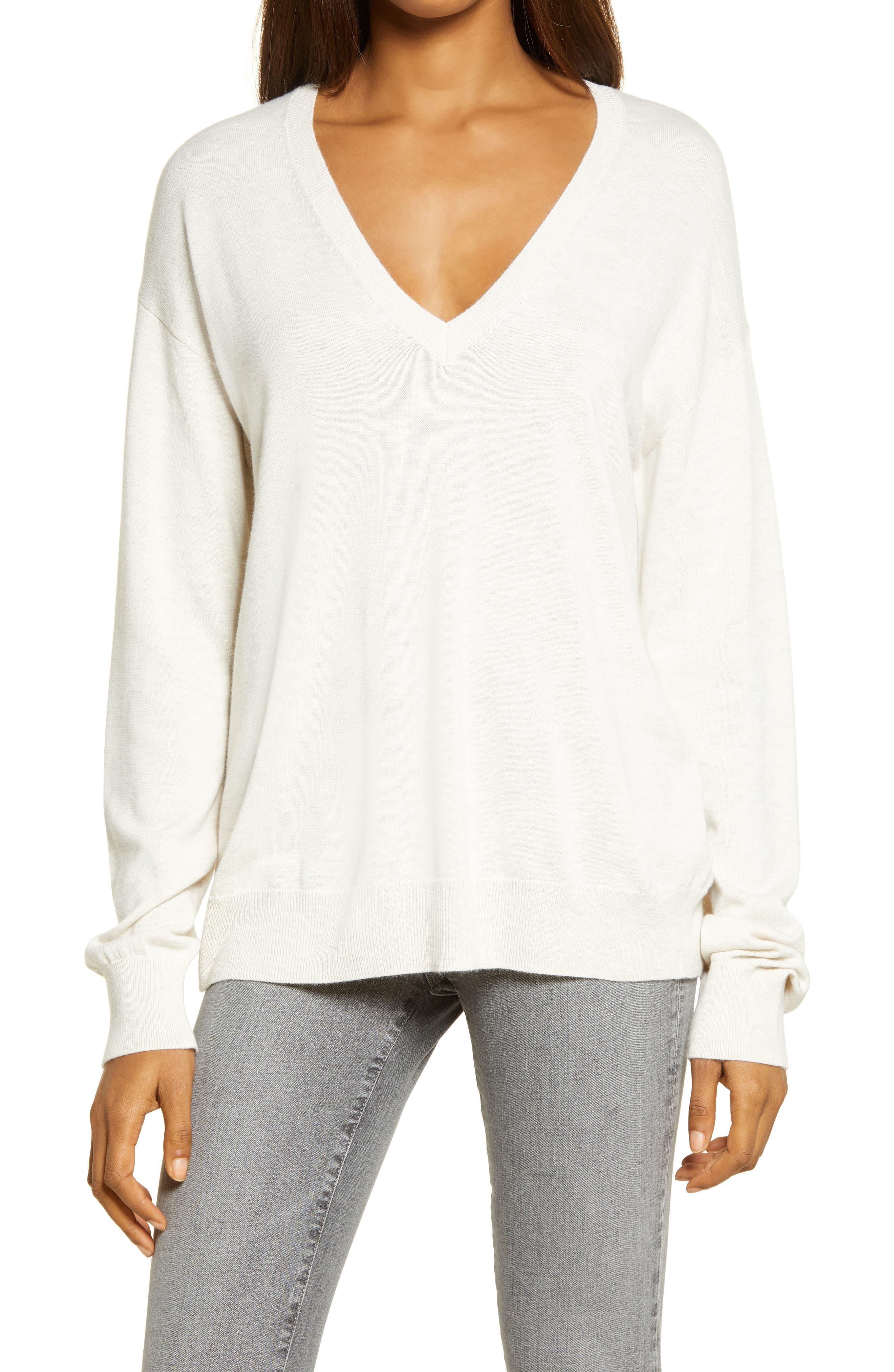 womens oversized cream sweater