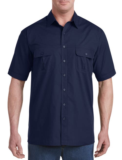 Shop Harbor Bay By Dxl Co-pilot Sport Shirt In Navy