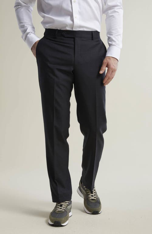 Samuelsohn Ice Wool Serge Suit In Charcoal