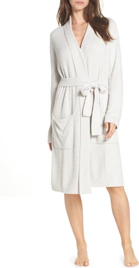 Barefoot Dreams Cozy Chic Lite Ribbed Robe Rose/Pearl - Pretty