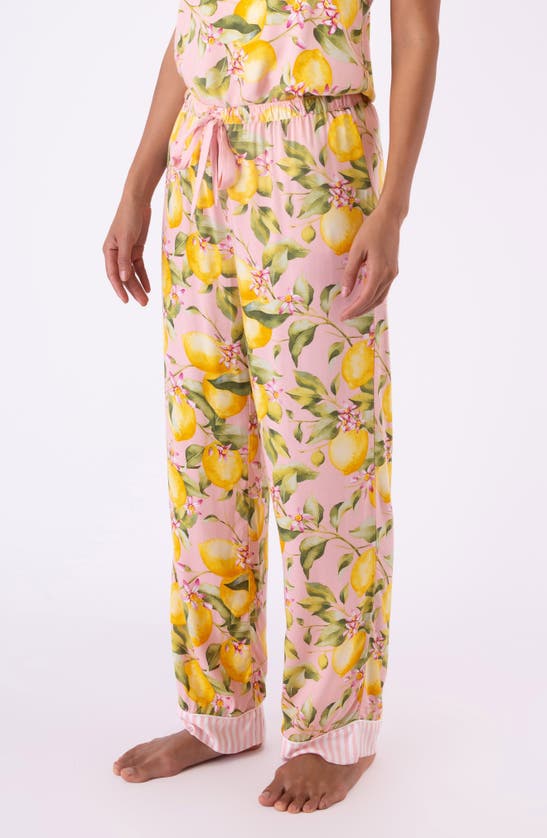 Shop Pj Salvage In Bloom Pajama Pants In Lemon