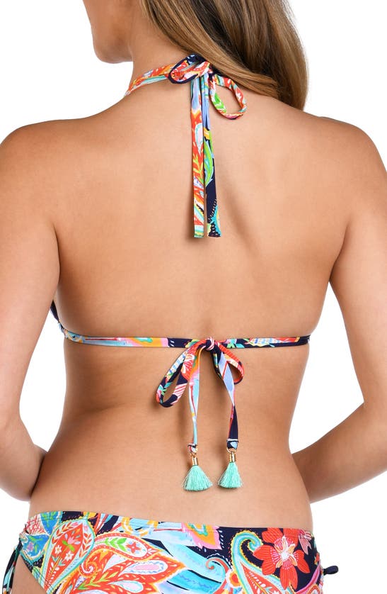 Shop La Blanca Tropidelic Paisley Halter Bikini Top In Multi