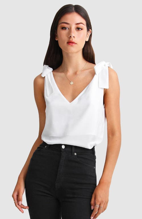 Belle & Bloom Feel For You V-neck Top - White