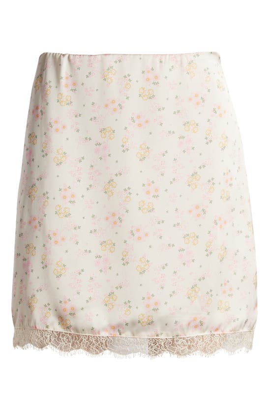Shop Something New Sally Floral Miniskirt In White Swan Aop Sally