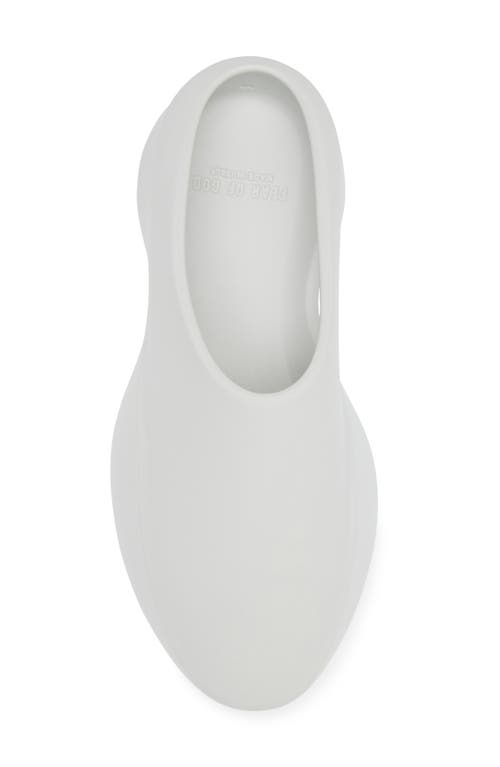 Fear Of God White Slip On Slides In Eva Glacier