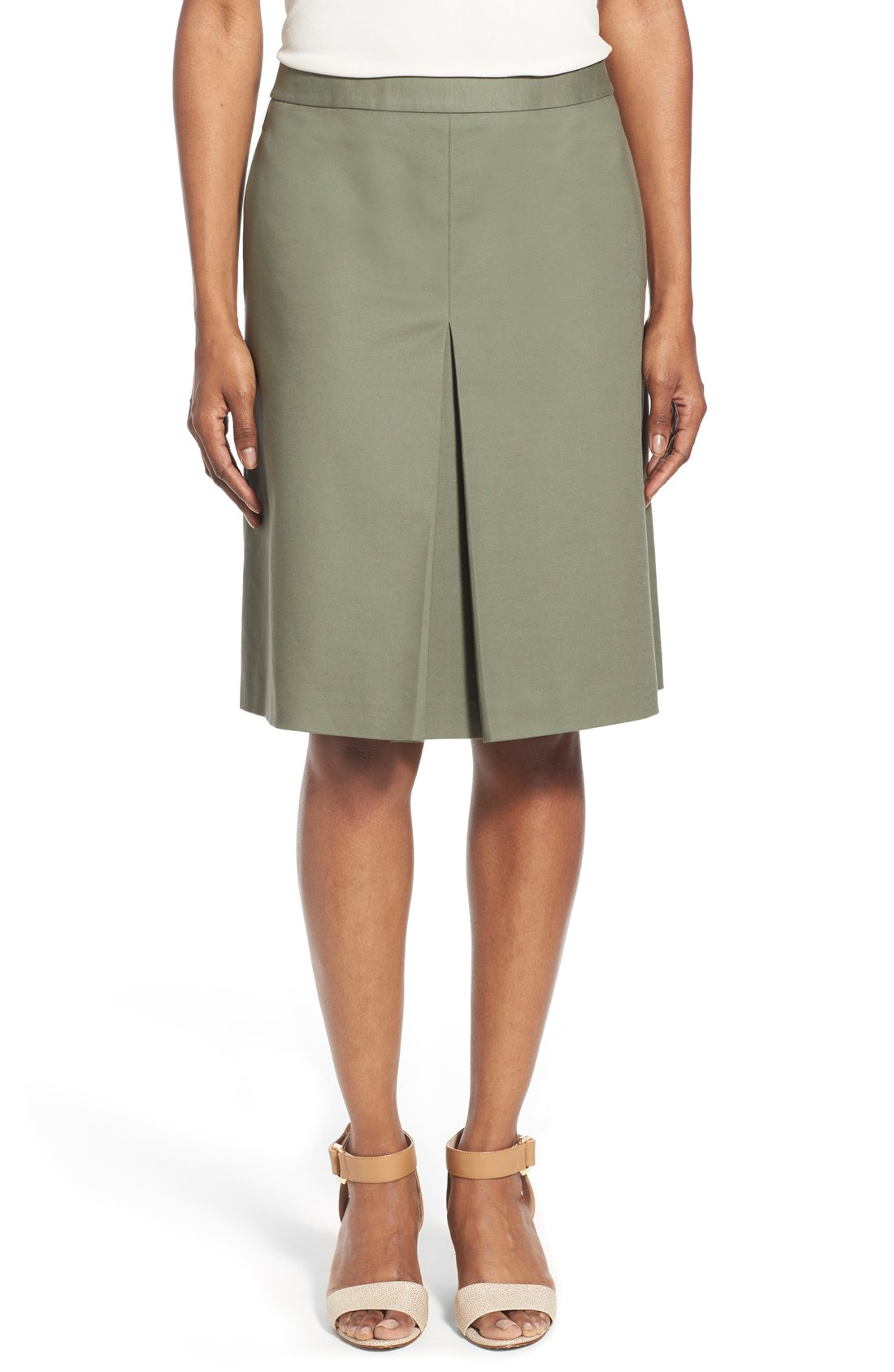 Vince Camuto Pleat Front A-Line Skirt | Nordstrom