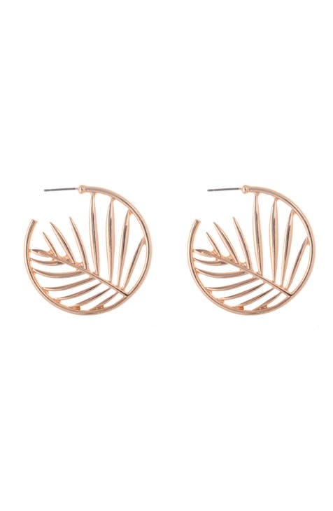 Leaf Hoop Earrings