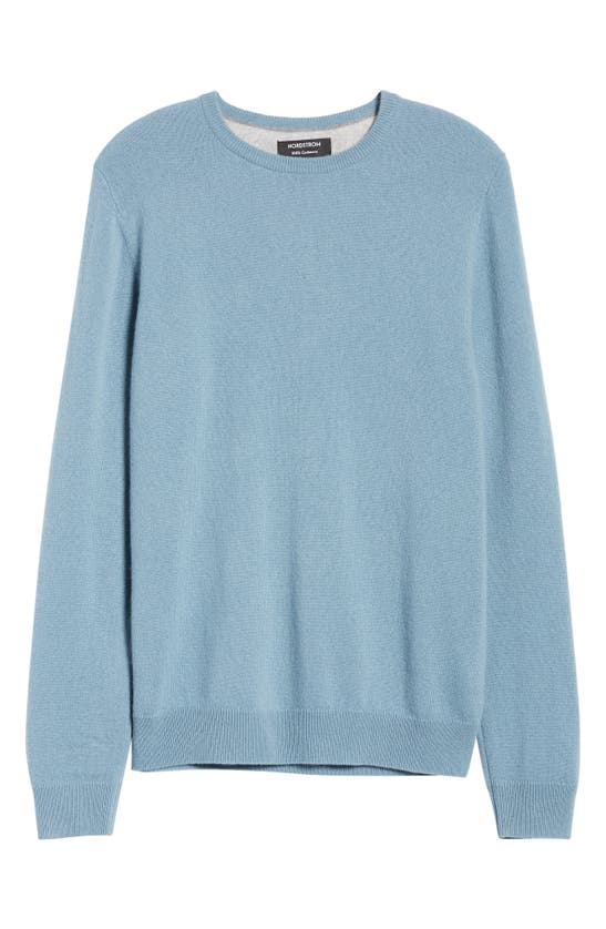 Nordstrom Cashmere Crewneck Sweater In Blue Chambray