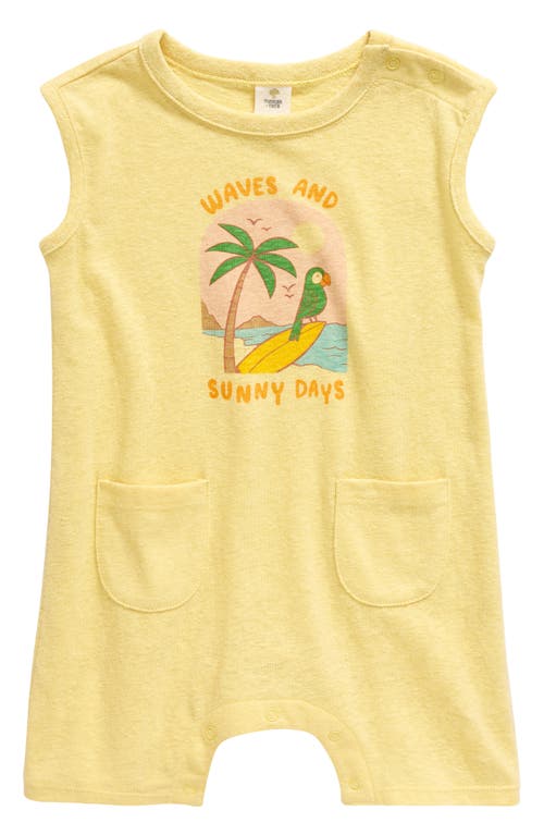 Tucker + Tate Waves & Sunny Days Pocket Romper Yellow Citron at Nordstrom,