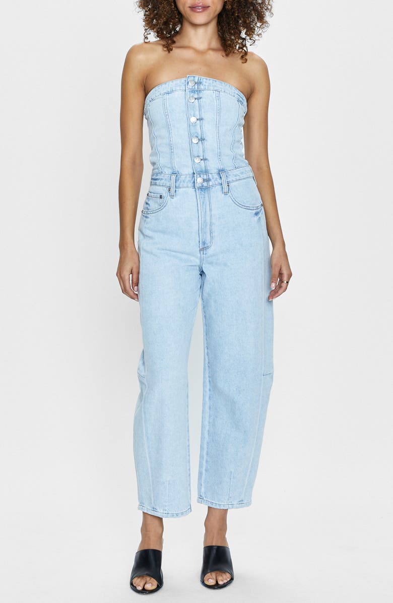 Pistola Daphne Strapless Denim Ankle Jumpsuit | Nordstrom