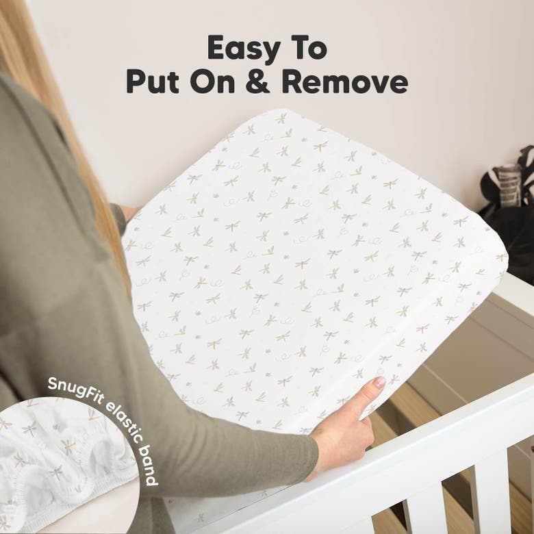 Keababies Soothe Fitted Mini Crib Sheet In Meadow