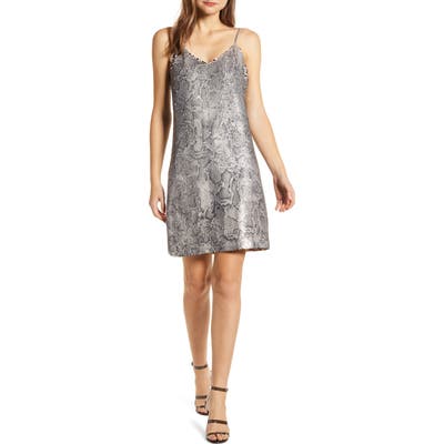 Cupcakes And Cashmere Candice Sequin Slipdress, Grey