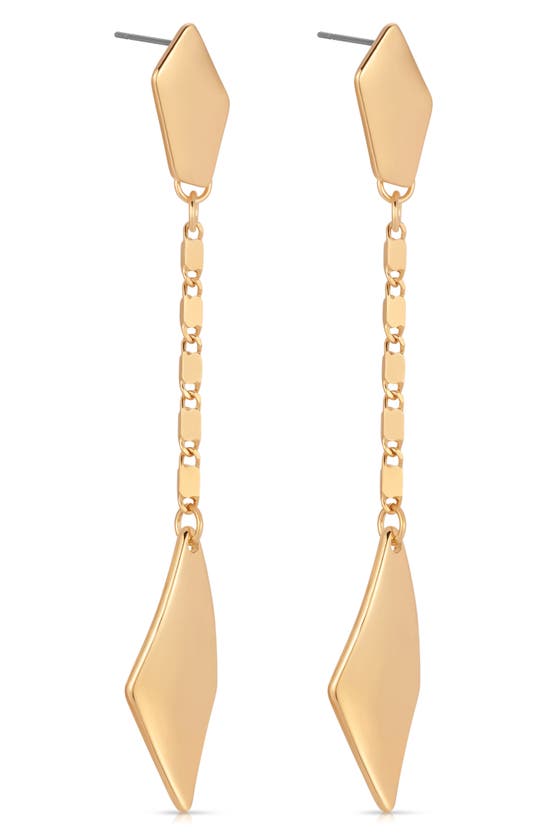 Shop Ettika Kite Linear Drop Earrings In Gold