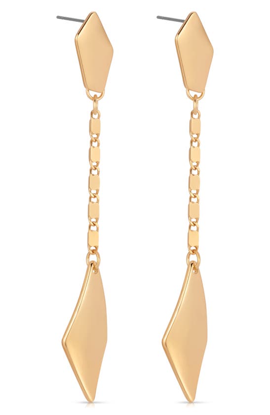 Ettika Kite Linear Drop Earrings In Gold