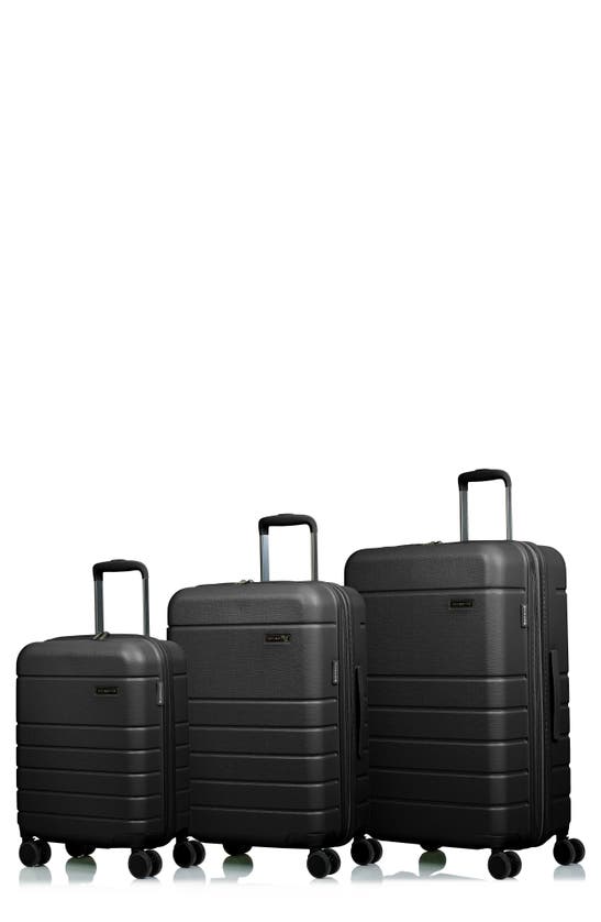 Champs Spinner Suitcase 3-piece Luggage Set In Black