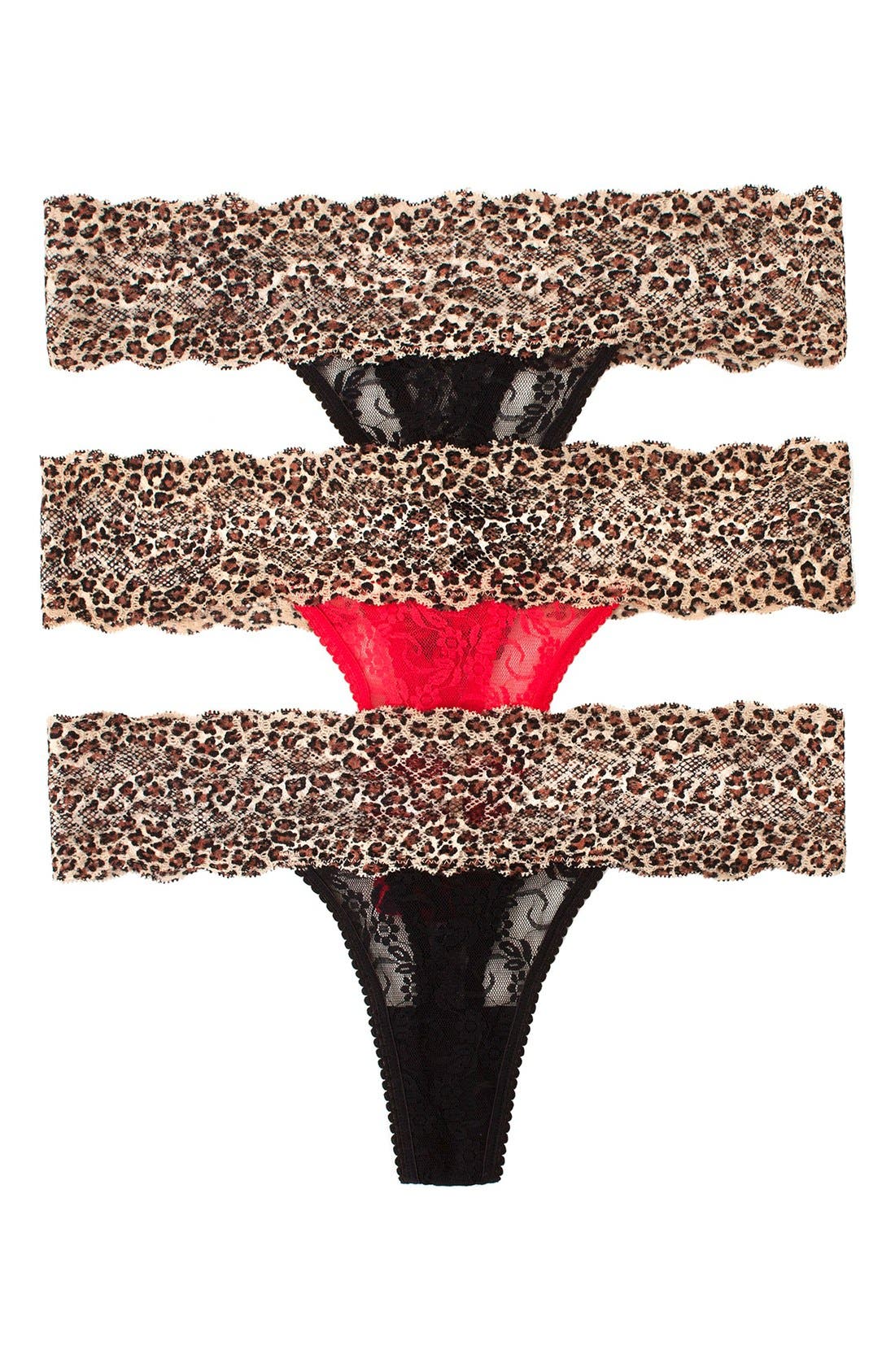 B.tempt'd By Wacoal Kiss Lace Thong (3-Pack) | Nordstrom