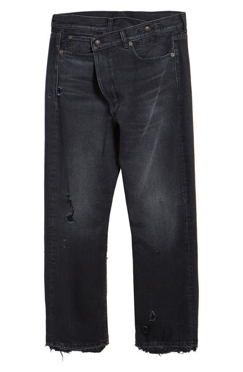 R13 Crossover Ripped Ankle Jeans Jake Black at Nordstrom,