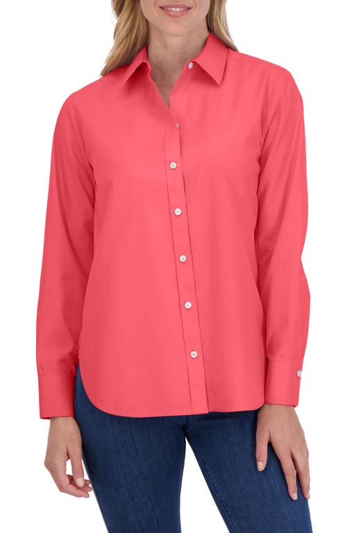 Foxcroft Meghan Solid Cotton Button-Up Shirt at Nordstrom,