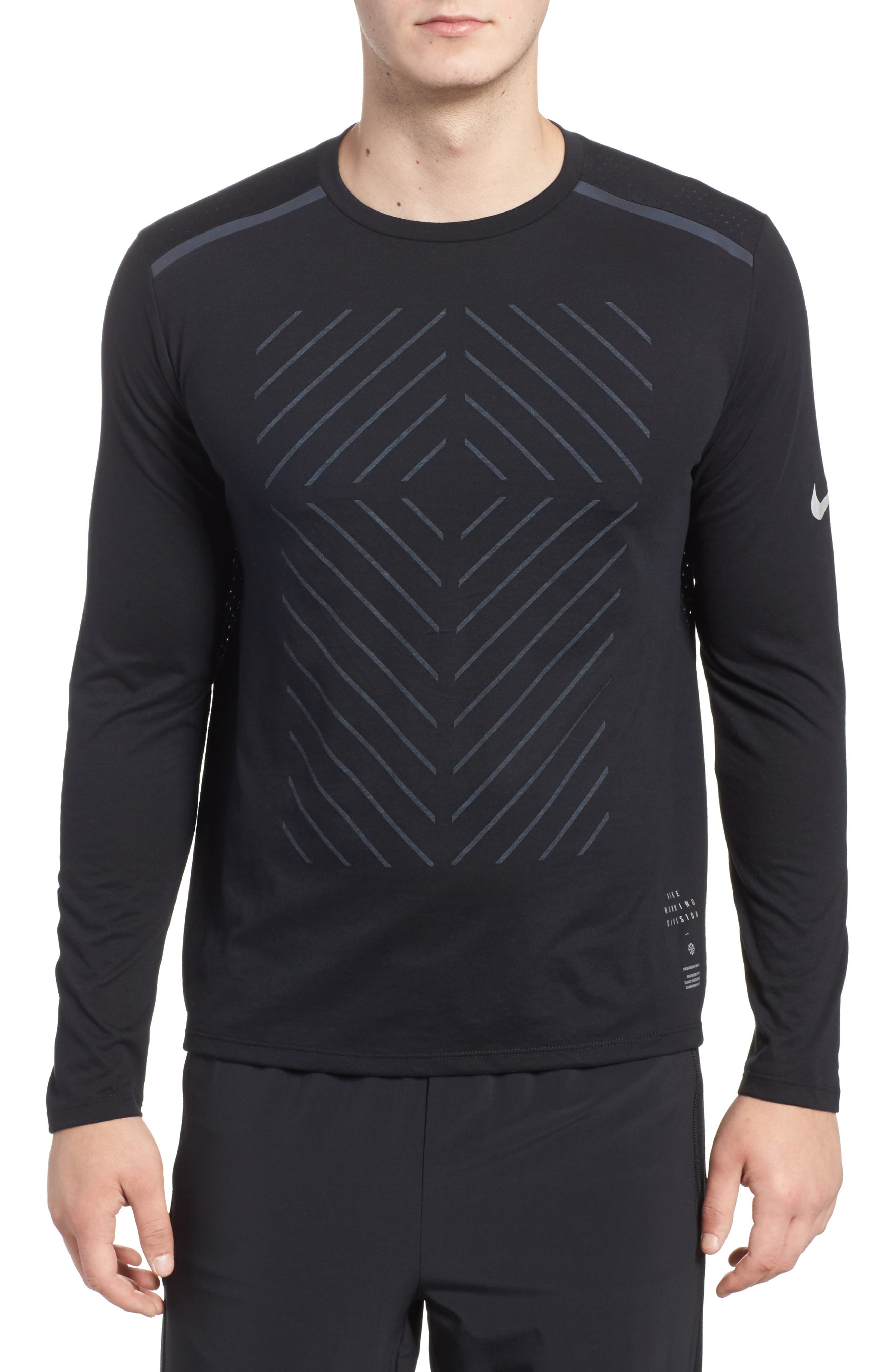nike tailwind long sleeve running top