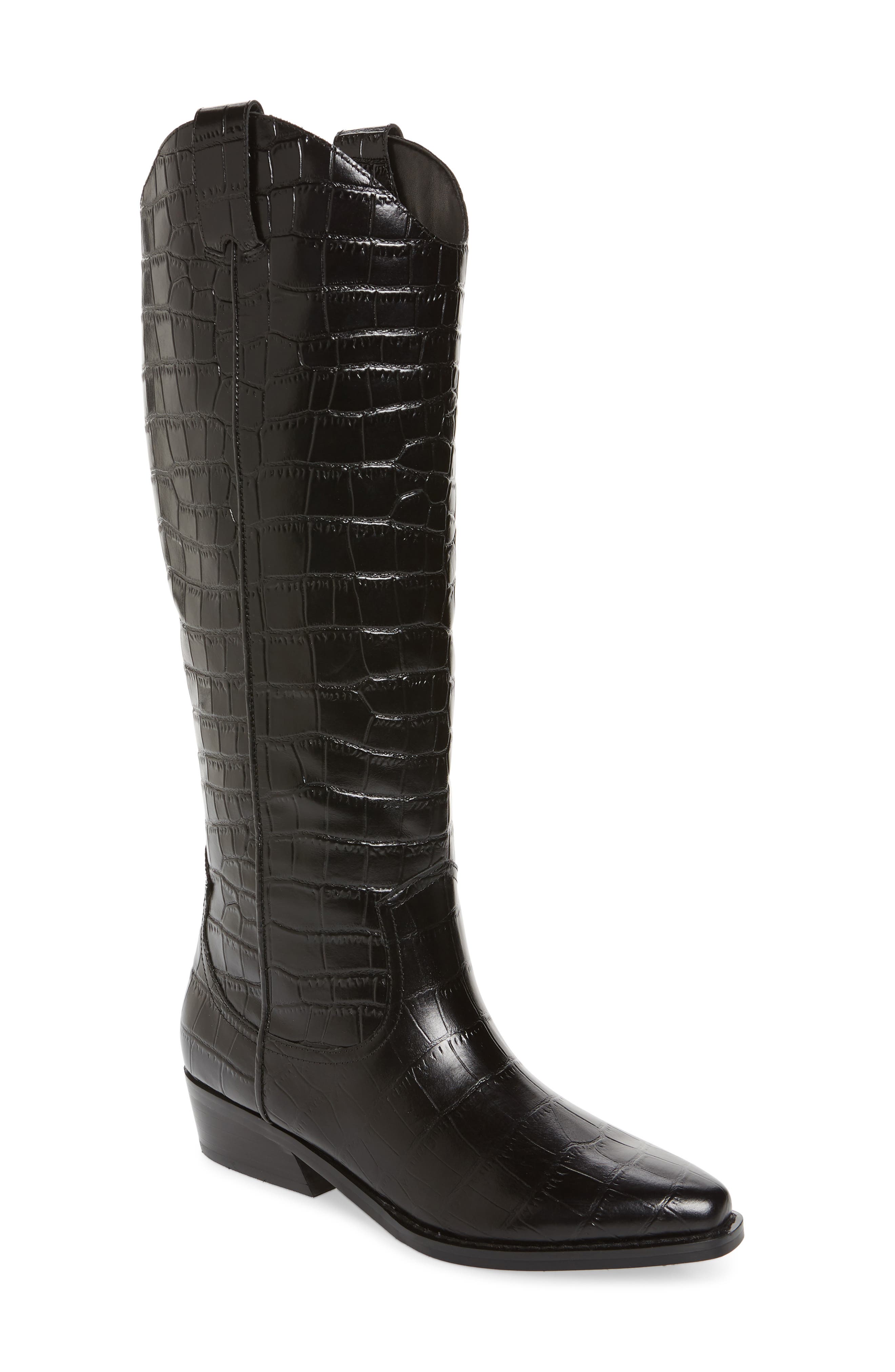 marc fisher crocodile leather booties