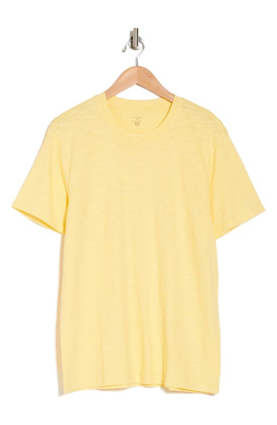 Shop 14th & Union Short Sleeve Slub Crewneck T-shirt In Yellow Popcorn