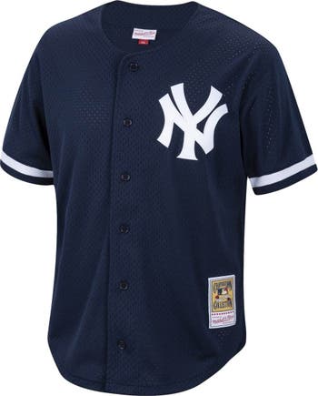 Mitchell & Ness Men's Mitchell & Ness Reggie Jackson Navy New York Yankees  Cooperstown Collection Mesh Batting Practice Button-Up Jersey