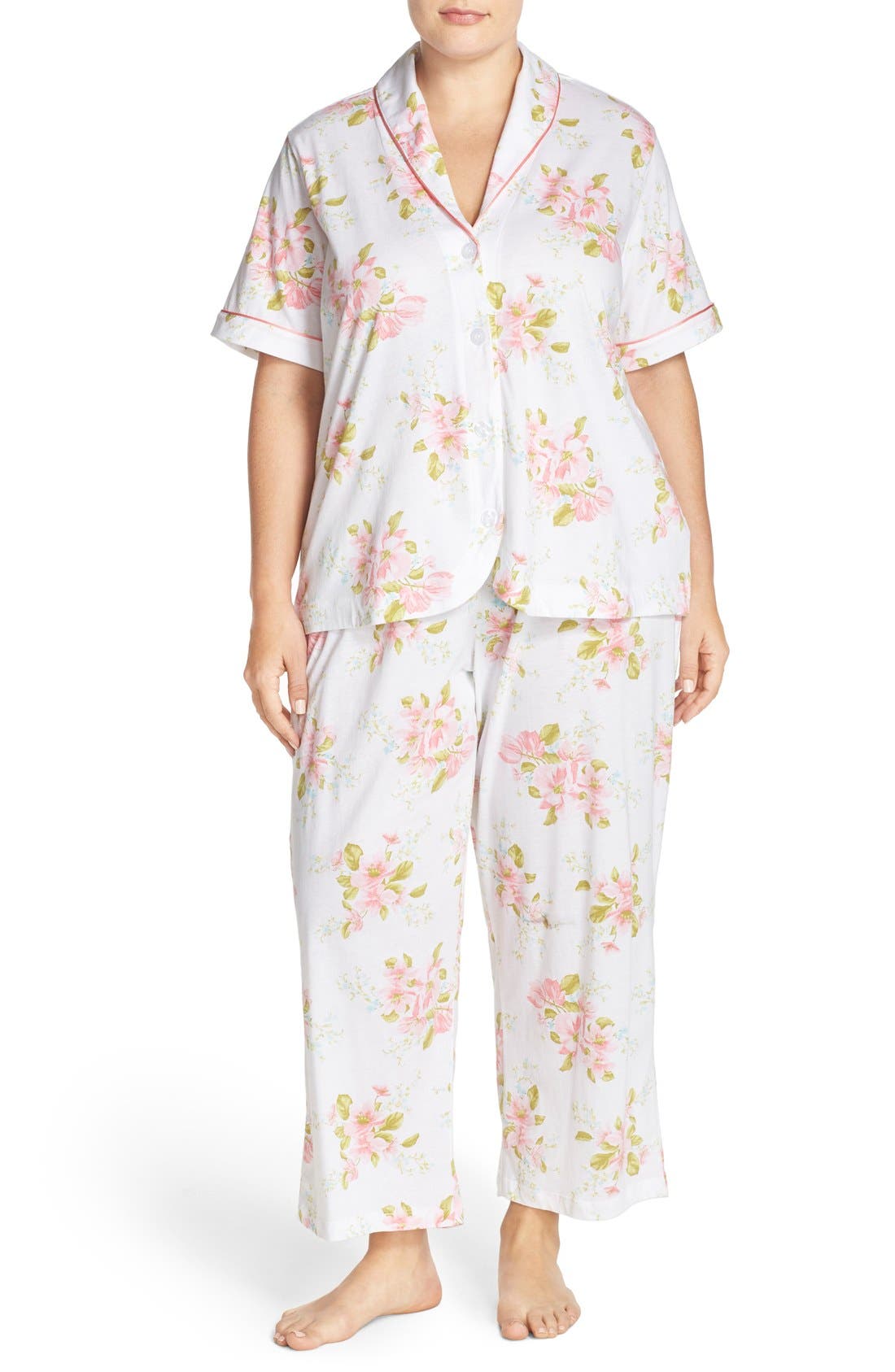 Carole Hochman Designs Floral Print Cotton Pajamas (Plus Size) Nordstrom