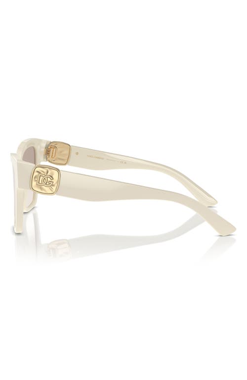 Dolce & Gabbana Dolce&gabbana 54mm Gradient Square Sunglasses In Cream