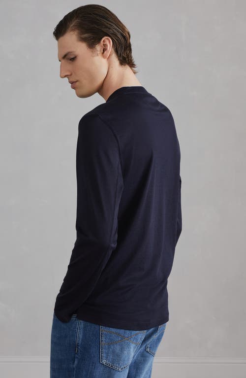 Shop Brunello Cucinelli Lightweight Jersey T-shirt In Navy Blue