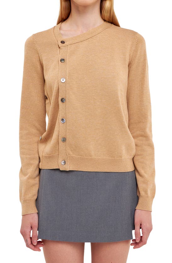 ENDLESS ROSE ENDLESS ROSE DOUBLE PLACKET ASYMMETRIC CARDIGAN HN392J