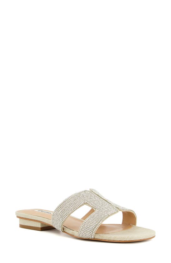 Dune London Loupe Slide Sandal In Silver