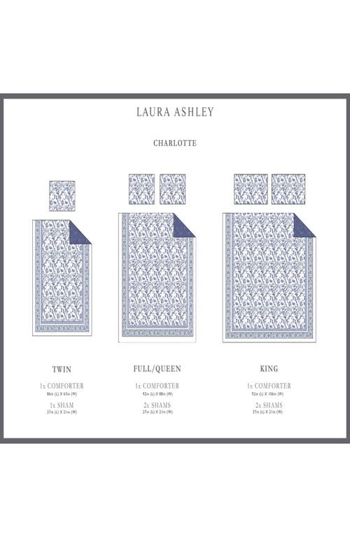 Laura Ashley Charlotte Accent Pillow In China Blue